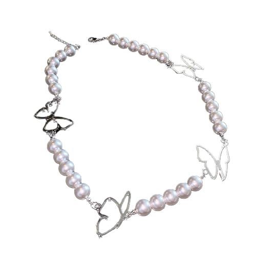 SELVFZ Schmetterling Halskette Perle Perlenanhänger Schlüsselbein Kette Choker Leichter Süßer Dopamin Halskette Böhmenhämie Choker Schmuck Schmuck SELVFZ Schmetterling Halskette Perle Perlenanhänger Schlüsselbein Kette Choker Leichter Süßer Dopamin Halskette Böhmenhämie Choker Schmuck Schmuck von SELVFZ