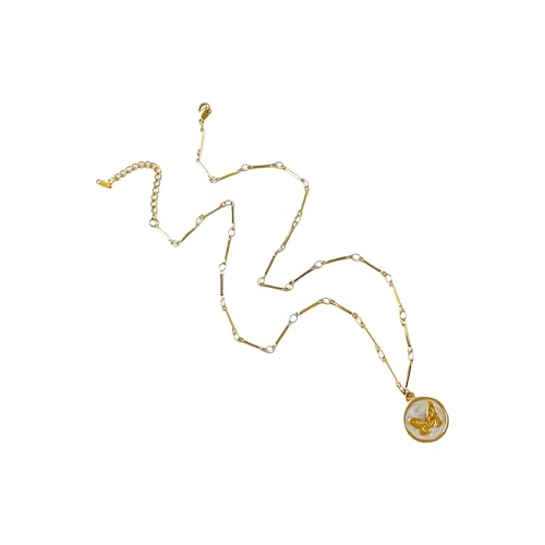 SELVFZ Schmetterlingskette Aus Edelstahl Farbenfrohe Verletzte Zierkette Für Tägliche Verschleiß Oder Besondere Anlässe Aus Edelstahl Schmelzschmuck von SELVFZ