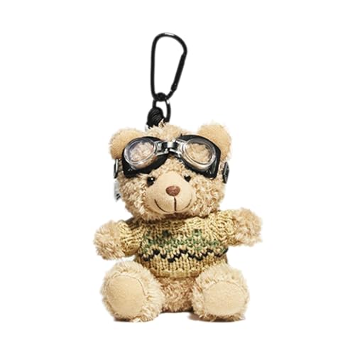 SELVFZ Schöner Pilotbär Keychain Süßer Anhänger Für Taschen Und Schlüsselschüsse Telefon Für Personalisierte Tierdekoration von SELVFZ