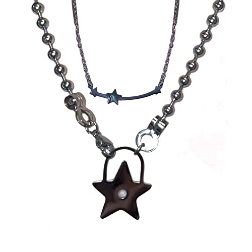 SELVFZ Silberne Farbe Süßes Star Halsketten Für Frauen Süßes Und Niedliches Anhänger Choker Mode Schmuck Geschenk Für Frauen SELVFZ Silberne Farbe Süßes Star Halsketten Für Frauen Süßes Und Niedliches Anhänger Choker Mode Schmuck Geschenk Für Frauen von SELVFZ