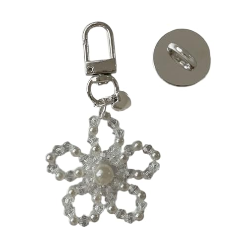 SELVFZ Sprudeln Kristallblumentelefon Anhänger Perlenblumenförmige Schlüsselbund Stilvoller Rucksack Charme Einzigartige Brieftaschenzubehör Für Stilvolle Frauen von SELVFZ