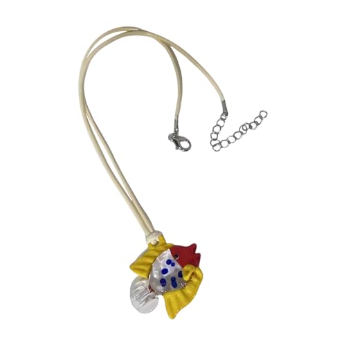 SELVFZ Stilvolle Halskette Fischform Anheize Halskette Einstellbare Länge Halskette Mode Neckschmuck Für Tägliche Und Partykleidung von SELVFZ