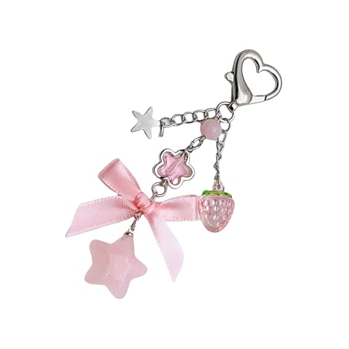 Stilvoller Erdbeerschlüsselhalter Tragbarer Eckfangen Bowknot Accessoire Fashion Rucksack Ornament Für Den Täglichen Gebrauch Geeignet von SELVFZ