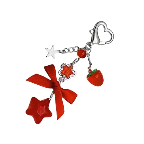 Stilvoller Erdbeerschlüsselhalter Tragbarer Eckfangen Bowknot Accessoire Fashion Rucksack Ornament Für Den Täglichen Gebrauch Geeignet von SELVFZ