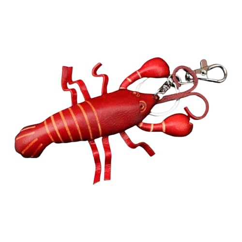 Stilvoller Geformter Schlüsselbund Leder Hummerschlüsselhalter Einzigartige Keyrings Für Moderne Accessoires Mode Keychain von SELVFZ