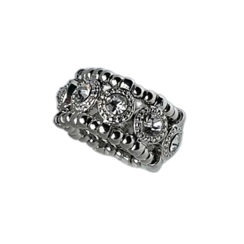 SELVFZ Strassstrecke Elastische Fingerringe Für Frauen Mädchen Zierliche Diamantringe Minimalistische Teleskope Elastische Perlenringe SELVFZ Strassstrecke Elastische Fingerringe Für Frauen Mädchen Zierliche Diamantringe Minimalistische Teleskope Elastische Perlenringe von SELVFZ