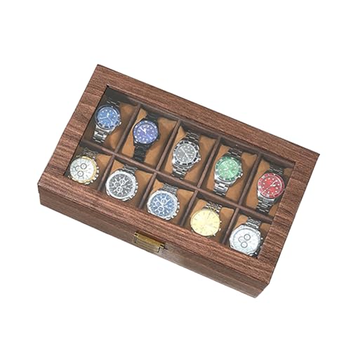 SELVFZ Stylish Double Layer Watch Aufbewahrungskoffer Multifunktional Männer Uhren Aufbewahrungskoffer Mit Plüschfutter Für Mehrere Uhren PU Leder Uhrenschachtel von SELVFZ