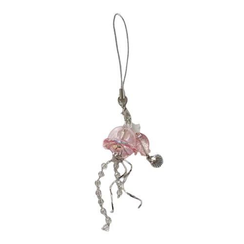Stylish Jellyfish Mobile Zubehör Telefon Charme Key Pendnat Acryl Textur Fashion Telefon Haning Ornament Für Den Täglichen Gebrauch Tragbarer Charme von SELVFZ