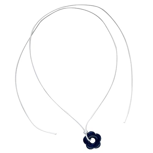 SELVFZ Süße Blumenanhänger Halskette Hohlkette Frauen Halskette Elegantes Wachsfaden Choker SCAIL Ketten Juwely Schmuckverzierung von SELVFZ