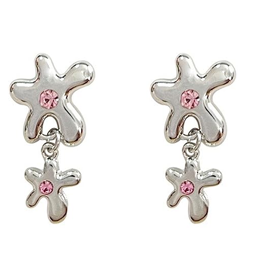 SELVFZ Süße Silberfarbene Ohrringe Für Frauen Paare Mode Einfache Zirkonblütenohrringe Geometrischer Schmuck Verhindern Allergie SELVFZ Süße Silberfarbene Ohrringe Für Frauen Paare Mode Einfache Zirkonblütenohrringe Geometrischer Schmuck Verhindern Allergie von SELVFZ