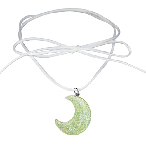 SELVFZ Süßer Funkelnder Mond Anhänger Halskette Party Schmuck Fashion Statement Choker Mode Einfache Kabelkragen Halskette SELVFZ Süßer Funkelnder Mond Anhänger Halskette Party Schmuck Fashion Statement Choker Mode Einfache Kabelkragen Halskette von SELVFZ