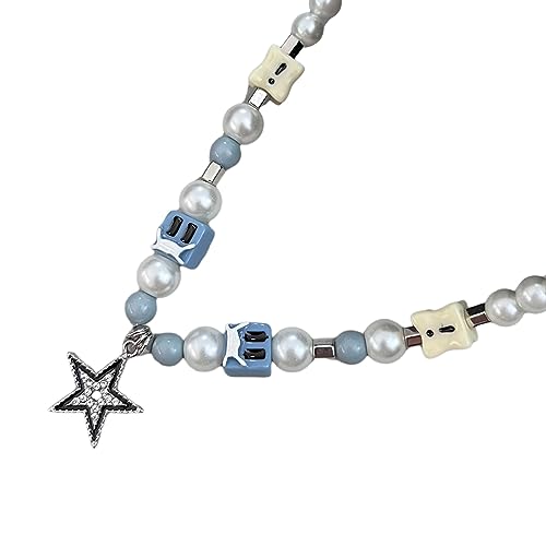 SELVFZ Sweet Cool Star Pendant Halskette Temperament Halshöhe Mode Schmuck Schlüsselbein Kette Handgefertigte Perlencharme Halskette SELVFZ Sweet Cool Star Pendant Halskette Temperament Halshöhe Mode Schmuck Schlüsselbein Kette Handgefertigte Perlencharme Halskette von SELVFZ