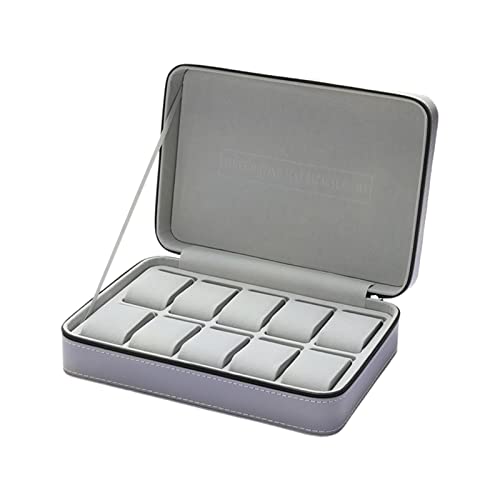 SELVFZ Tragbare Reisezipper Case 6/10/12Slots Watch Box Case Schmucksammler Display Aufbewahrungs Uhren Schmuck Aufbewahrungsbox Uhrierorganisator Für Frauen Reisen von SELVFZ