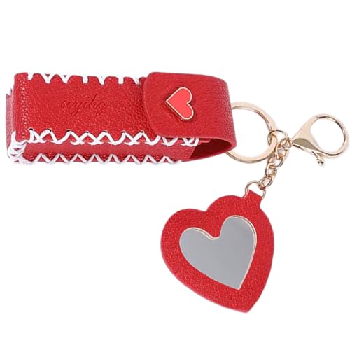 SELVFZ Tragbarer Leder Lippenstift Beutel Make Up Beutel Lip Balm Bag Schlüsselbeutel Lippenstifte Schutzabdeckungen Dekoration Alltag Make Up Accessoire von SELVFZ