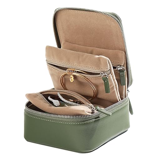 SELVFZ Tragbarer Schmuckkoffer Für Frauen Praktische Schmuckaufbewahrungskoffer Mit Multi Taschen Für Reisen Und Haushaltsorganisation von SELVFZ