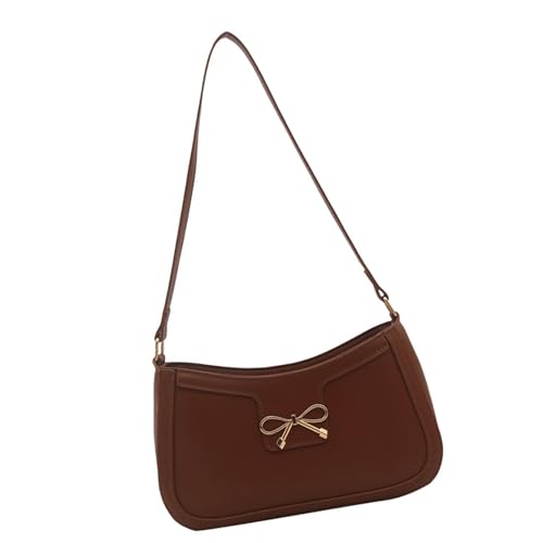 SELVFZ Trendige PU Lederhandtasche Mit Bögen Designs Umhängetasche Zum Verbesserung Ihrer Outfits Für Daten Und Einkaufsböden Bögen Handtasche von SELVFZ
