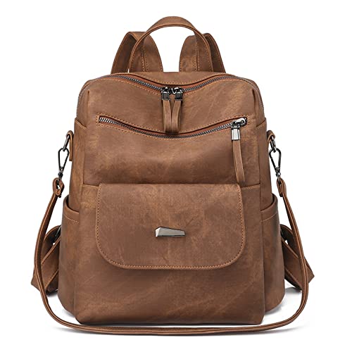 SELVFZ Trendy Damen PU Leder Rucksack Geldbeutel Mit Reichlich Speicherplatz Für Studenten Professionelle Oder Reisende PU Leder Rucksack Geeignet von SELVFZ