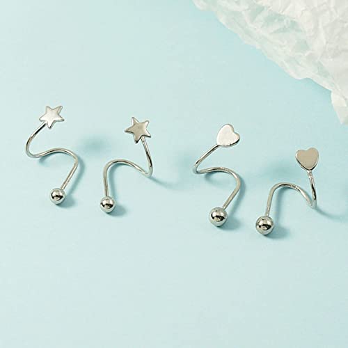 SELVFZ Twist Ohrringe Star Heart Fashion Ohr Kletterer Wickel Ohrring Minimalist Crawler Ohrring Wrap Manschettenohrring Für Frauen SELVFZ Twist Ohrringe Star Heart Fashion Ohr Kletterer Wickel Ohrring Minimalist Crawler Ohrring Wrap Manschettenohrring Für Frauen von SELVFZ