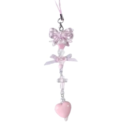 SELVFZ Unique Keychain Elegant Perlen Bowknot Telefon Anhänger Frauen Tasche Charm Stylish Accessoire Für Modebegeisterte von SELVFZ