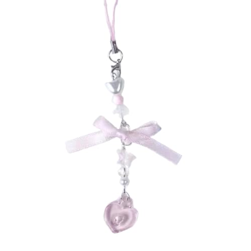 SELVFZ Unique Keychain Elegant Perlen Bowknot Telefon Anhänger Frauen Tasche Charm Stylish Accessoire Für Modebegeisterte von SELVFZ