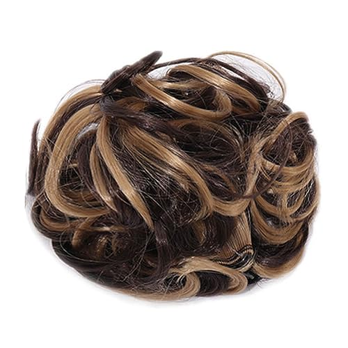 SELVFZ Unordentliche Brötchen Haarstücke Klauen Clip Wavy Curly Hair Clip Girls Klaue Pferdeschwanz Haarstücke Synthetische Haarverlängerung Scunchies von SELVFZ