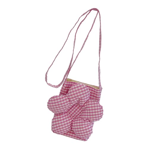 SELVFZ Verstellbarer Crossbody Geldbörse Blumenprüfboard Design Geräumiger Umhängetasche Freundlicher Stoffteich Satchel Für Wmen Girls Süße Blumenkreuzbody Umhängetasche von SELVFZ