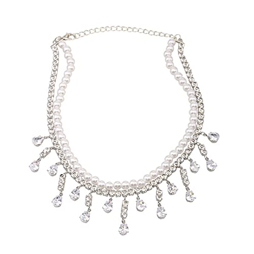SELVFZ Weiße Imitation Perle Halskette Für Frauen Französische Doppelschicht Koker Schlangeblatt Kette Hochzeitsfeier Schmuck Schmuck SELVFZ Weiße Imitation Perle Halskette Für Frauen Französische Doppelschicht Koker Schlangeblatt Kette Hochzeitsfeier Schmuck Schmuck von SELVFZ