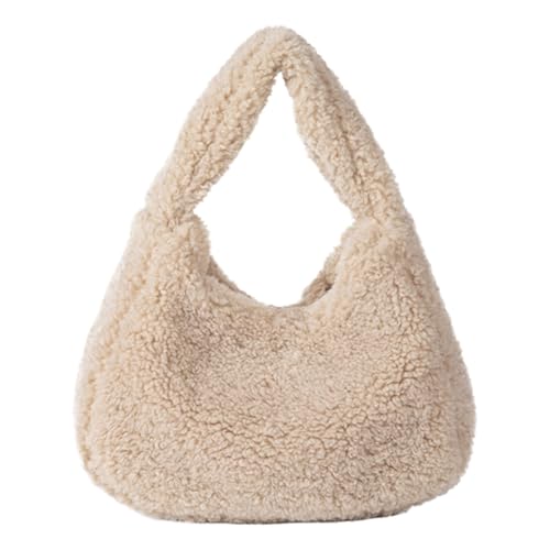 SELVFZ Women Plüsch Tasche Winter Dating Tasche Feste Farbhandtasche All Matching Shopping Female Top Für Tägliche Winterplüsch Für Frauen Mode Top Trendy Handtasche Geldbörse von SELVFZ