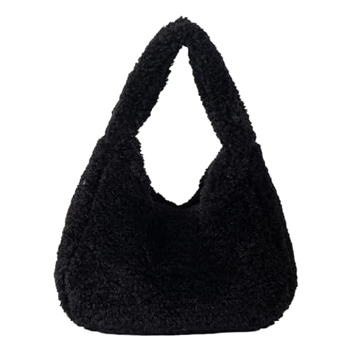 SELVFZ Women Plüsch Tasche Winter Dating Tasche Feste Farbhandtasche All Matching Shopping Female Top Für Tägliche Winterplüsch Für Frauen Mode Top Trendy Handtasche Geldbörse von SELVFZ