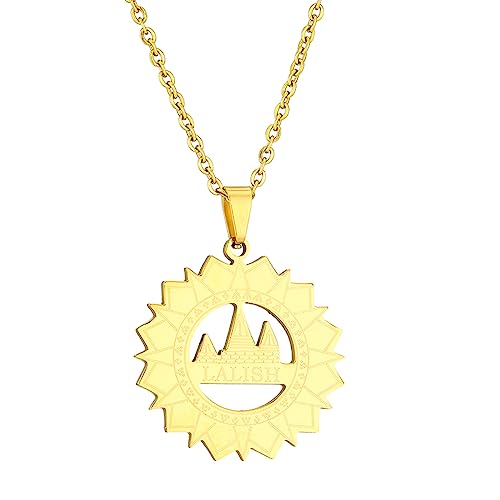 SELVFZ Yazedarili Tempel Anhänger Halskette Edelstahl Heckkette Freizeit Retro Kragen Kette Mode Schmuckstücke Geschenk SELVFZ Yazedarili Tempel Anhänger Halskette Edelstahl Heckkette Freizeit Retro Kragen Kette Mode Schmuckstücke Geschenk von SELVFZ