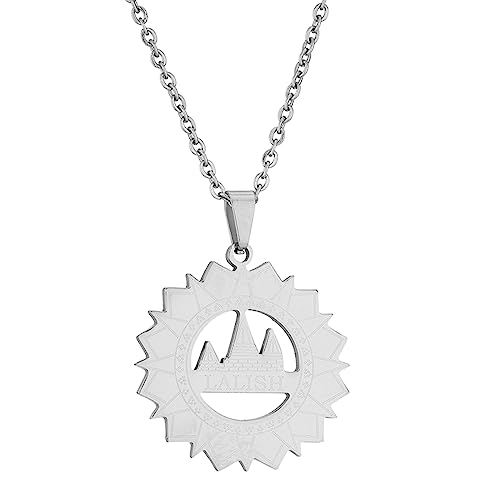 SELVFZ Yazedarili Tempel Anhänger Halskette Edelstahl Heckkette Freizeit Retro Kragen Kette Mode Schmuckstücke Geschenk SELVFZ Yazedarili Tempel Anhänger Halskette Edelstahl Heckkette Freizeit Retro Kragen Kette Mode Schmuckstücke Geschenk von SELVFZ