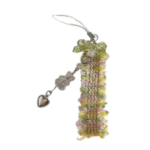 SELVFZ Zarte Bären Perlen Schlüsselkette Ornament Handwerksanhänger Anhänger Keychain Accessoire Bowknot Telefonbehänge Dekorationen von SELVFZ