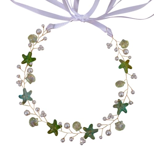 SELVFZ Zarte Florale Perle Kopfbedeckung Leichtes Haarschmuck Für Brautstyling Fitness Oder Feierlichkeiten Imitation Perlen Blumenstirnband von SELVFZ