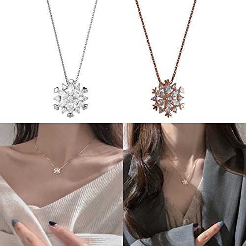SELVFZ Zarte Schneeflocke Anhänger Halsketten Mit Strassmännern Frauen Winnter Snow Pullover Kette Halskette Schmuckschmuck Orname SELVFZ Zarte Schneeflocke Anhänger Halsketten Mit Strassmännern Frauen Winnter Snow Pullover Kette Halskette Schmuckschmuck Orname von SELVFZ