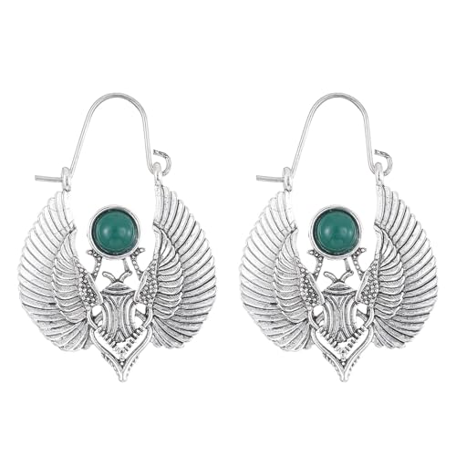 SELVFZ Zigeuner Tribal Frauen Gold/Silber Farben Ohrring Gypsy Stammesstil Große Scarabo Ohrringe Adsornment Stylish Moth Ohrringe von SELVFZ