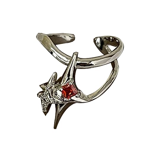 SELVFZ Zwei Hände Als Herzring Für Männer Punk Gothic Zirkon Retro Gekreuzten Frauen Hip Hop Band Schmuck Charme Mode Geschenk von SELVFZ