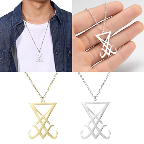 Satan Symbol Halskette Sigil Von Anhänger Halskette Hip Hop Mode Anhänger Kette Edelstahl Teufel Schmuck Schmuck Satan Symbol Halskette Sigil Von Anhänger Halskette Hip Hop Mode Anhänger Kette Edelstahl Teufel Schmuck Schmuck von SELVFZ