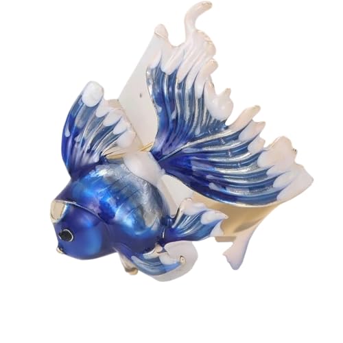 Schimmernde Goldfischbrosch Legierung Schmuck Tropfbeschichtung Handgefertigtes Lampennadel Kleidungszubehör Für Outfit Enhancer Elegant Fish Clasp von SELVFZ