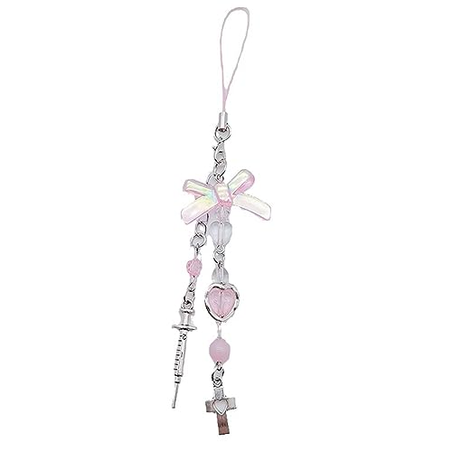 Schöne Bowknot Herzkreuz Telefon Charme Straps Autoschlüssel Hängende Anhänger Bag Dekoration Lanyard Geldbeutel Zubehör von SELVFZ