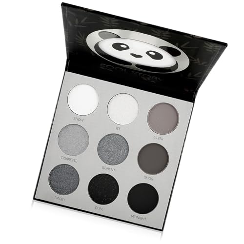 Schwarz/Silber Rauchy Lidschatten Palette Weiße Schwarze Lidschatten Palette Matte Schimmert Augen Make Up Palette Grauer Weißer Schatten von SELVFZ