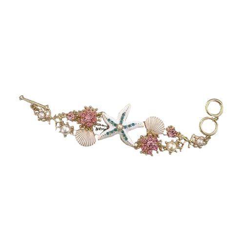 Seesterne Muschel Perlen Armband Einstellbare Kette Halskette Strand Urlaub Schmuck Anhänger Halskette Für Verschiedene Anlässe Marineschmuck von SELVFZ
