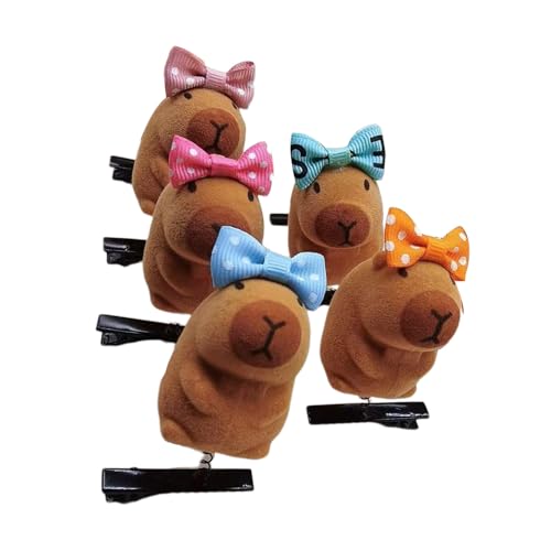 Set Von 5 Modischen Haaren Schmuck Capybaras Haarnadeln Schöne Tierhaarclip Weiche Für Tägliche Verschleiß Und Partys Schöne Capybara Haare Clip von SELVFZ
