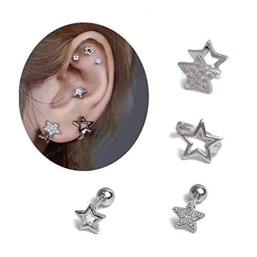 Silberfarbe Strasssteine Star Kleine Bolzenohrringe Einfache Weibliche Kleine Exquisite Modische Handgefertigte Paar Schmuck Geschenk Silberfarbe Strasssteine Star Kleine Bolzenohrringe Einfache Weibliche Kleine Exquisite Modische Handgefertigte Paar Schmuck Geschenk von SELVFZ