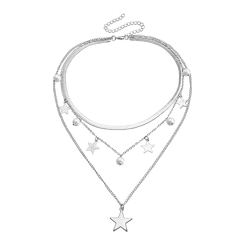 Star Flat Schlangenkette Halskette Frauen Temperament Nische Quasten Collarbone Kette Multilayer Imitation Perlen Schmuck Schmuck Star Flat Schlangenkette Halskette Frauen Temperament Nische Quasten Collarbone Kette Multilayer Imitation Perlen Schmuck Schmuck von SELVFZ