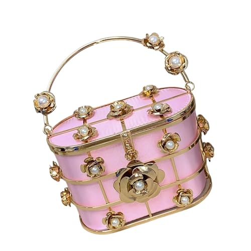 Stilvolle Eimer Tasche Metall Blumen Crossbody Taschen Elegante Schulterabend Geldbörse Damen Handtasche Für Mode Frauen Hochzeitsfeier Geldbeutel von SELVFZ