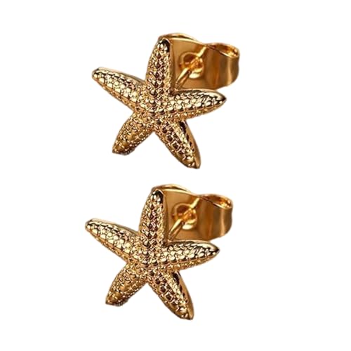 Stilvolle Goldtonstärker Ohrohrstecker Hot Day Beach Themen Ohrringe Perfekt Für Inspirierte Outfits Und Gäbarende Allergiefeste Sternbücherstifte von SELVFZ