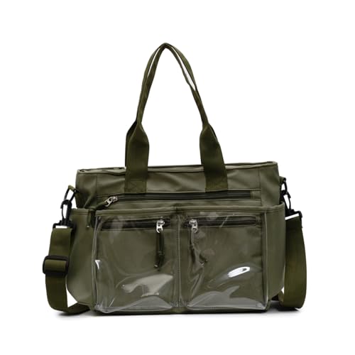 Stilvolle Große Frauen Nylon Tasche Multi Taschen Designs Umhängetaschen Crossbody Satchel Geldbörse Mit Einstellbarem Riemen Transparent Große Kapazitätspunkte von SELVFZ