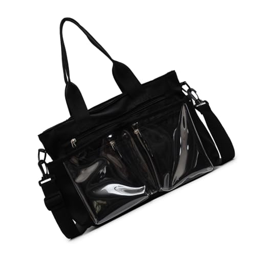 Stilvolle Große Frauen Nylon Tasche Multi Taschen Designs Umhängetaschen Crossbody Satchel Geldbörse Mit Einstellbarem Riemen Transparent Große Kapazitätspunkte von SELVFZ