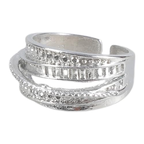 Stilvolle Offene Verstellbare Funkelnde Kubische Zirkonia Ringe Für Frauen Jubiläum Engagement Hochzeit Geschenk Schmuck Zubehör Multi Row Kubikzirkonia Set von SELVFZ