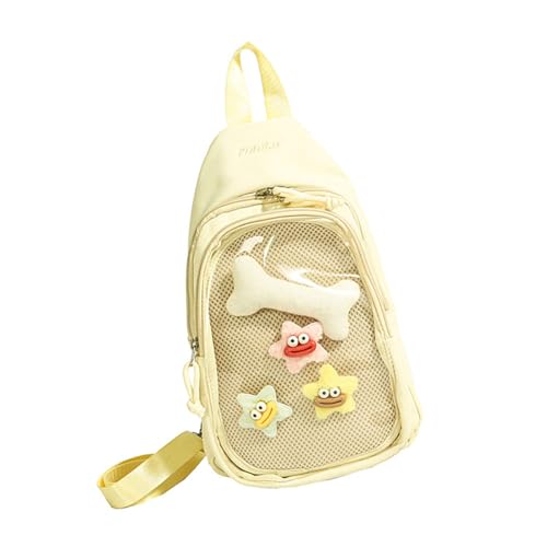 Stilvoller Japanischer Anime Klarer Transparenter Brustbeutel Mit Adinationierbarem Riemen Großkapazität Crossbody Tasche Für Den Täglichen Gebrauch Leichter Transparenter Tagespack von SELVFZ